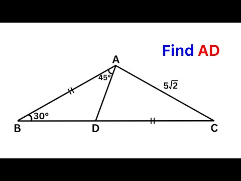 Math Olympiad Geometry Challenge | Find the length AD | Important Geometry and Algebra Skills