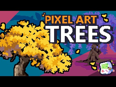 How To Draw Pixel Art Trees | Pixel Art Tutorial