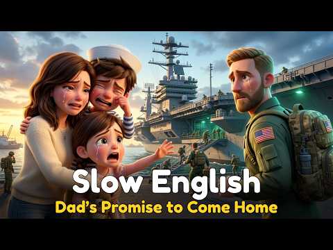 Dad's Promise to Come Home | Slow English Listening Practice (A2 Level)