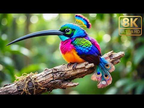 🕊️🌿 Most Beautiful Tropical Birds | Amazing Birds Chirp | Stress Relief | Relaxing | 4K ASMR 🌈🎶