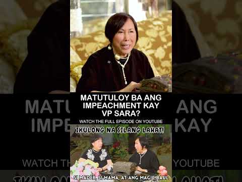 Matutuloy ba ang impeachment  ni VP Sara