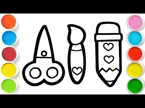 School Supply Drawing, Painting & Coloring For Kids and Toddlers_ Child Art