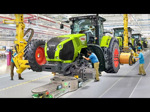 Inside Billion $ French Factory Producing Massive Tractors - CLAAS Production Line