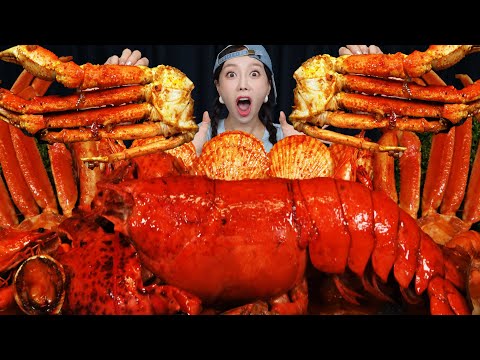 [Mukbang ASMR] Giant Crab Legs & Korean Style Spicy Seafood Boil! 🔥 Recipe Ssoyoung