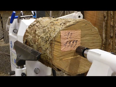 Woodturning a 22 year old Log