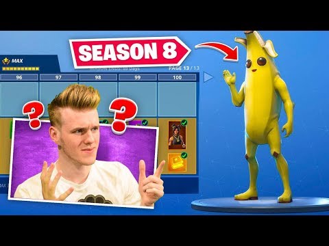 *NEW* SEASON 8 BATTLEPASS In Fortnite (100% UNLOCKED)