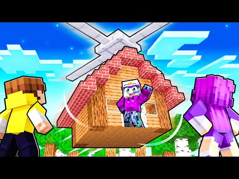 I Built a Working HELICOPTER HOUSE in Minecraft…
