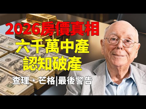 芒格最後警告：六千萬中產為認知買單，二零二六年房價真相#查理芒格 #房價下跌 #中產階級 #認知破產 #投資心理學 #Lollapalooza效應 #逆向思維 #長期主義 #資產泡沫 #價值投資