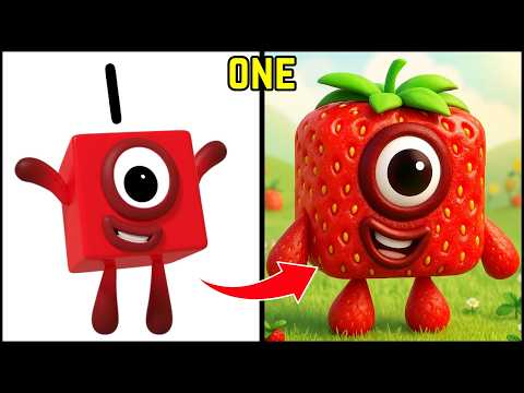🔢Numberblocks Reimagined as Fruits 🍉🍎🍓 | A Fruity Math Adventure for Kids!