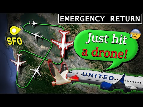 "We just hit a Drone!" | Windshield Damaged on United B737 MAX at SFO