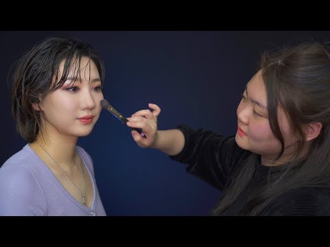 [ASMR] Makeup artist doing a smokey makeup real sound ASMR💄 | Feat. Gentle Blush