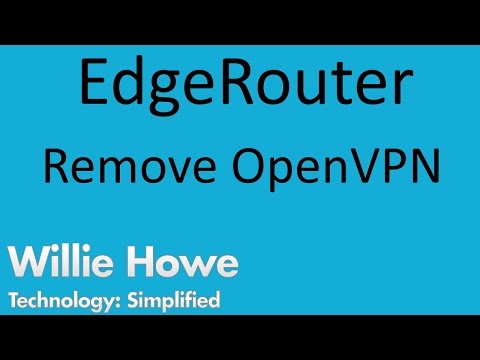 Remove OpenVPN From EdgeRouter