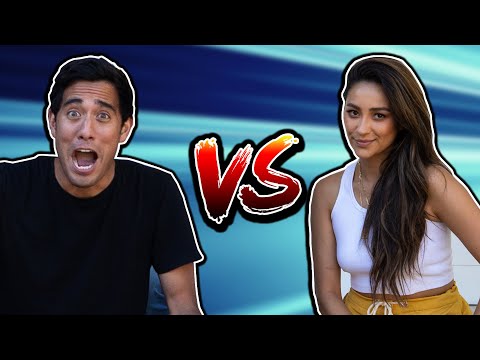 Challenging Shay Mitchell For A Vacation | Magic with Celebrities