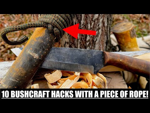 10 Bushcraft Hacks with a Piece of Rope in Your Pocket!