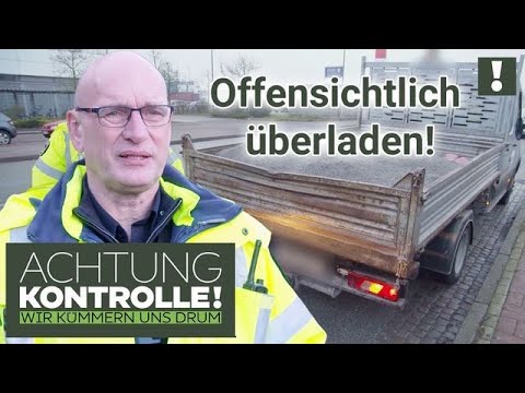 "Der setzt hinten fast auf!" OFFENSICHTLICH überladenen Transporter GESTOPPT! | Achtung Kontrolle