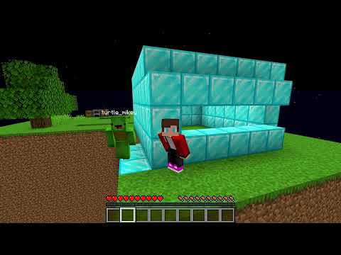 JJ and Mikey vs Monstersr: SCARY SKYBLOCK BATTLE in Minecraft - Maizen