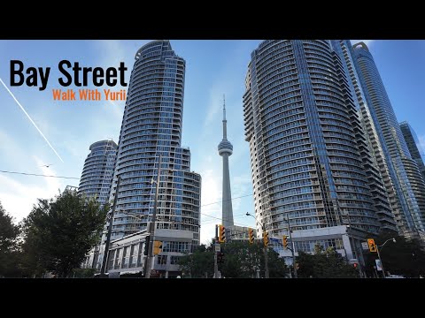Bay Street to Harbourfront | Toronto Walk | 4K 60 FPS