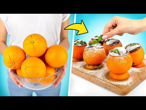 Unusual Cupcakes Baked In Orange Peel!