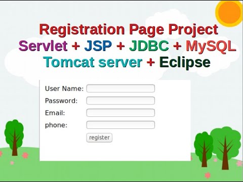 Registration page with saving data in DB using Servlet + JSP + JDBC + MySQL + Tomcate (Step by Step)