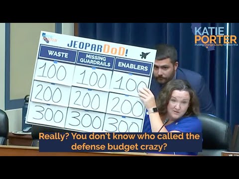 Rep. Porter Plays "JeoparDOD" to Expose Waste at the Pentagon
