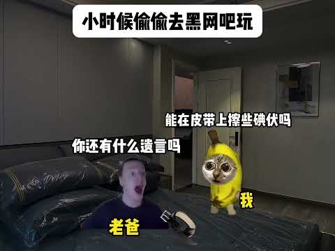 小时候偷偷去黑网吧#猫meme #猫meme小剧场 #搞笑 #抽象 #意想不到的结局