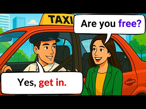 Simple English Conversations in a Taxi – Real-Life Practice for Beginners ✅