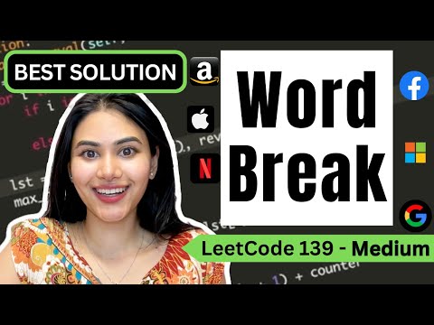 Word Break  - LeetCode 139 - Python  #leetcode #wordbreak #blind75 #dynamicprogramming