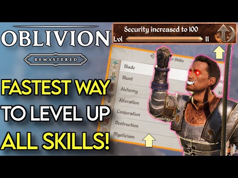 FASTEST Way To Level Up ALL Skills In Oblivion Remastered | Oblivion Remastered Tips & Tricks