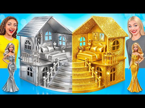 We Build Amazing Doll House | Gold vs Silver Challenge by Multi DO Girls