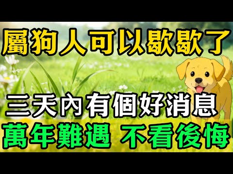 屬狗人可以歇歇了！三天內有個好消息，萬年難遇，不看後悔！#佛靈禪境#屬相運勢#生肖#家運#生肖運勢的那些事#先知#風水變化#提升運勢