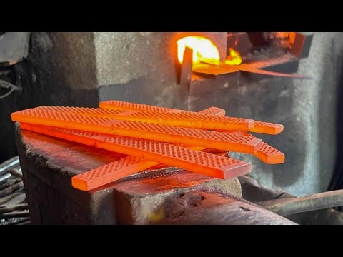 🔥 Forging a Damascus Knife from Horse Rasp Files!
