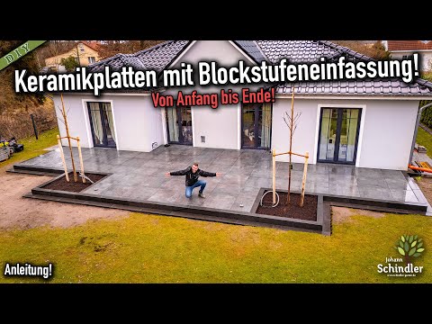 Terrace measurement, edging, construction, laying slabs, fixed joint [Instructions]