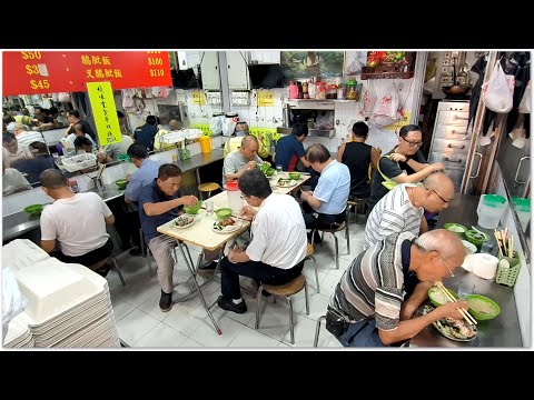 堂食天天爆棚坐滿人 Roast Pork Rice Yummy Hong Kong Food 店外排長龍 香港美食 燒肉叉燒飯正 好食 老火雪耳豬骨靚湯 好飲啊 百富豪燒臘飯店