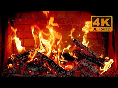 🔥 Enchanted Fireplace 4K | 12h Cozy Fire & Crackling Logs for Sleep & Relax