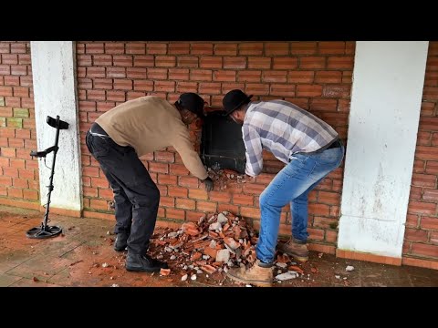 drug dealer's safe found behind treasure wall