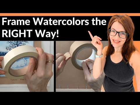 How To Frame A Watercolor Painting the RIGHT way! (PLUS my cat got named after a woodworking tool)