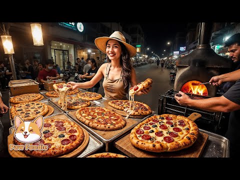 Sold Out in 3 Hours! 🍕The Best Pizzas Baked by Asian Chefs | Street Food in Vietnam | Paw Foodie