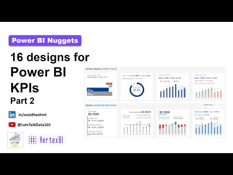16 Stunning KPI Designs in Power BI | Make Your Dashboards Stand Out with Native Visuals! (Part 02)