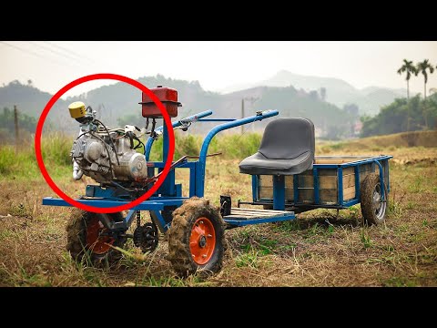 I Made A Tractor From An Old Motorcycle