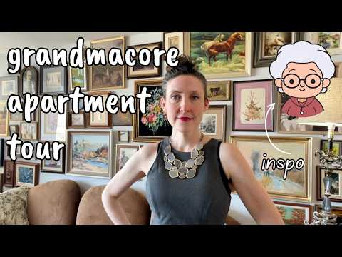 full grandmacore apartment tour | thrifted, vintage, fleaed, eclectic home tour | grandma aesthetic
