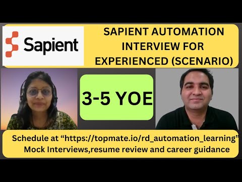 Sapient Automation Testing Interview Experience | Real Time Interview Questions and Answers