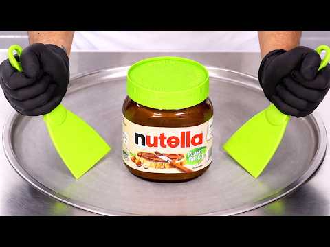 Vegan Nutella - Ice Cream Rolls | Satisfying Visual ASMR