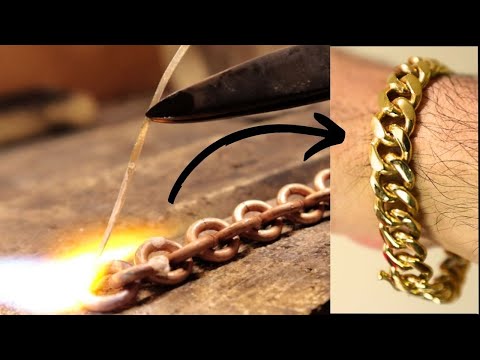 How to make a Cuban chain with old copper wire