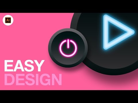 ILLUSTRATOR NEON BUTTON EFFECT