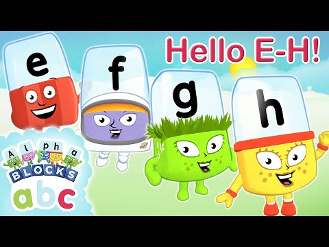 Say Hello To Letters E, F, G & H! | Phonics for Kids - Learn To Read | Alphablocks