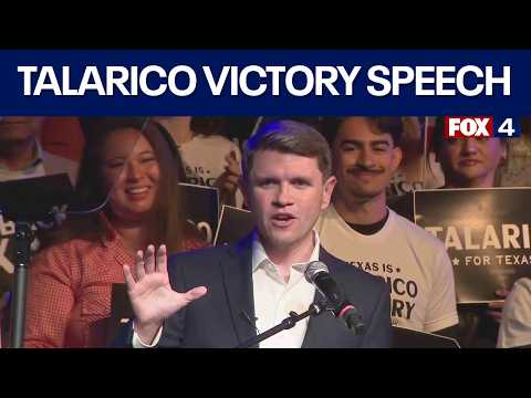 James Talarico gives victory speech for Senate primary
