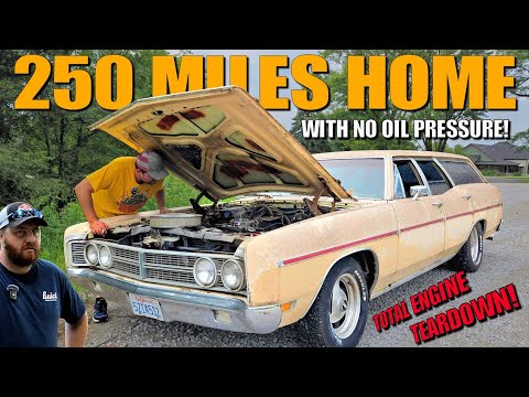 Will This Station Wagon Drive 250 Miles Home With NO OIL PRESSURE? Plus Engine Teardown!