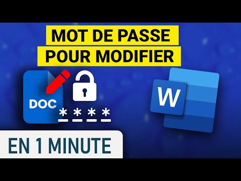 Mettre un mot de passe pour la modification d'un fichier Word