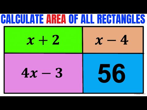 Calculate the area of all rectangles | Area of Blue rectangle is 56 | Important skills explained