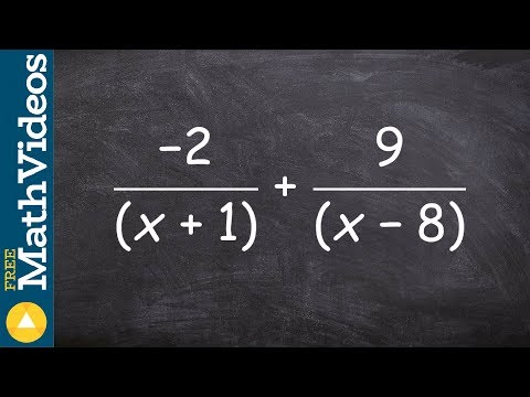 The easy way to determine the lcd of two rational expressions and use it to find the sum